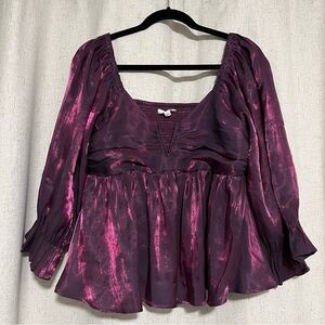 Entro Iridescent Purple Blouse